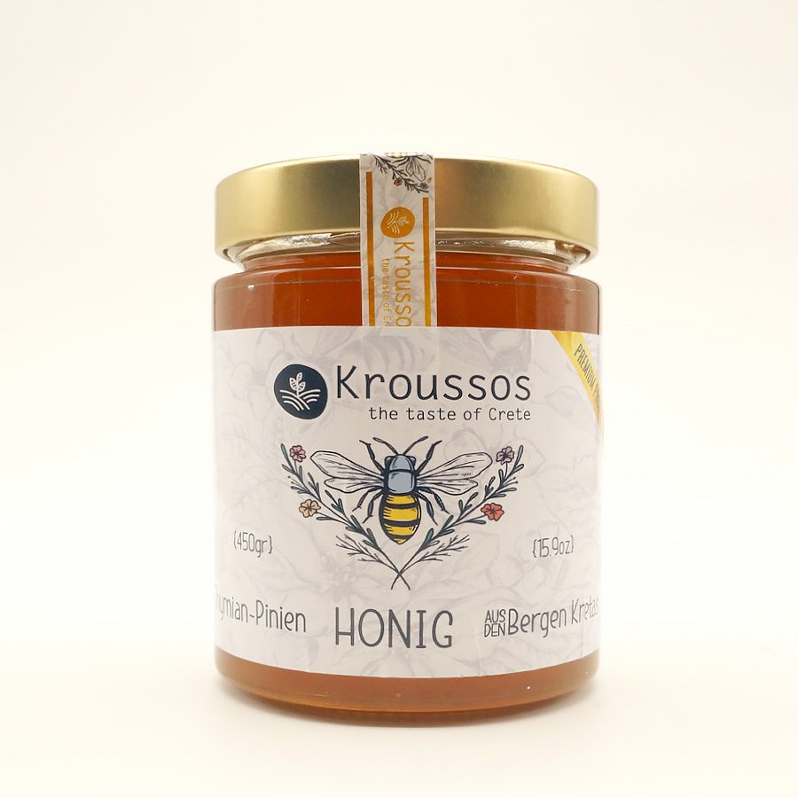 Thymian Pinien Honig 450g - Kroussos | The Taste of Crete