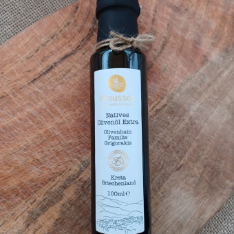 Natives Olivenöl extra, 100 ml – Glasflasche als ein Geschenk